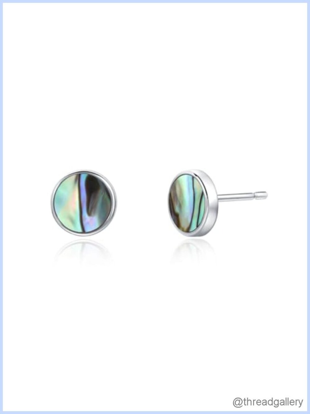 925 Sterling Silver Mother of Pearl Shell Stud Earrings Hypoallergenic